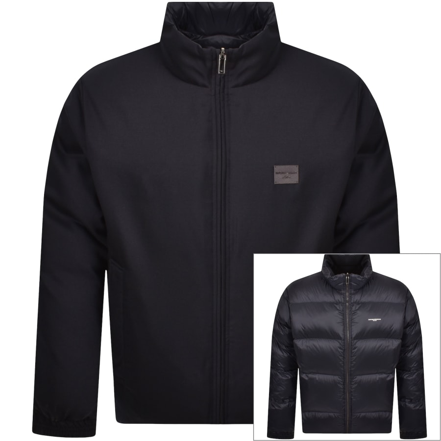 Emporio Armani Reversible Down Jacket Navy | Mainline Menswear x